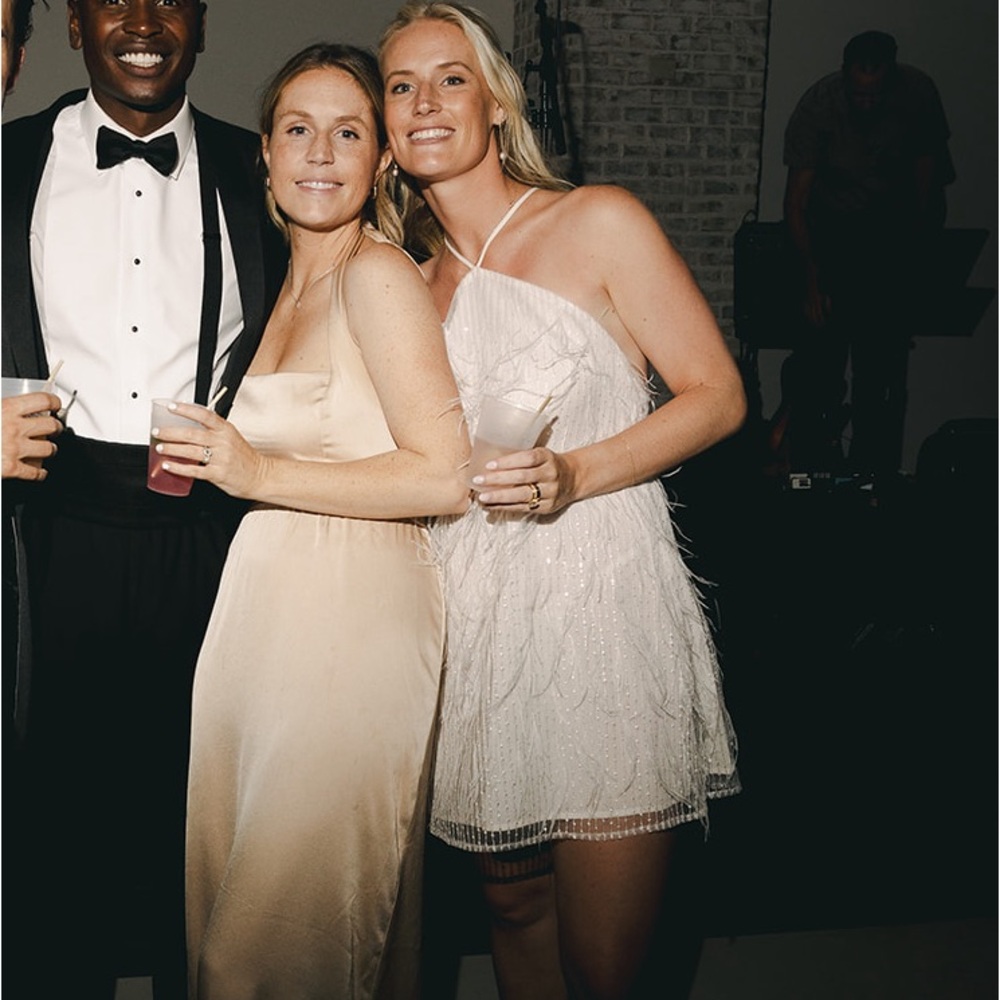 ELLIATT Bridal White Feather Mini Dress - Originally $495, Worn Once